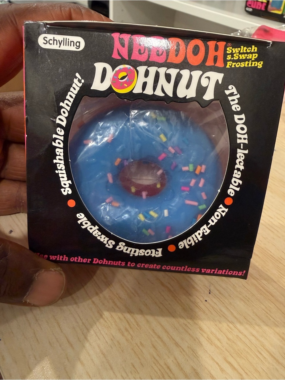 Needoh Dohnut Squishable Toy - Blue with Multicolor Sprinkles